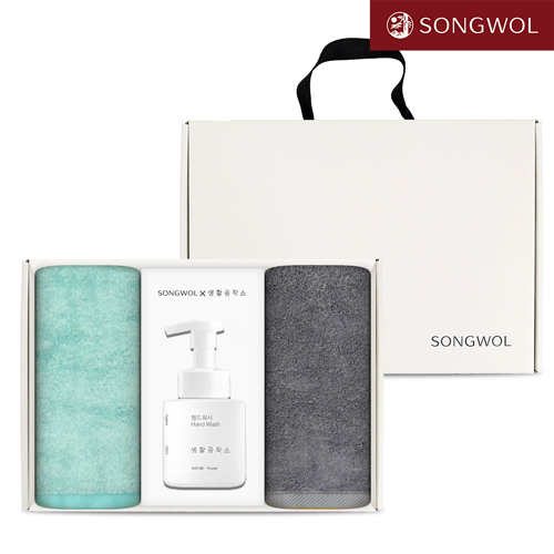 송월 핸드워시 세트 17-1( 솔리드 뱀부무지 250g 2P + 생활공작소250ml 1P)