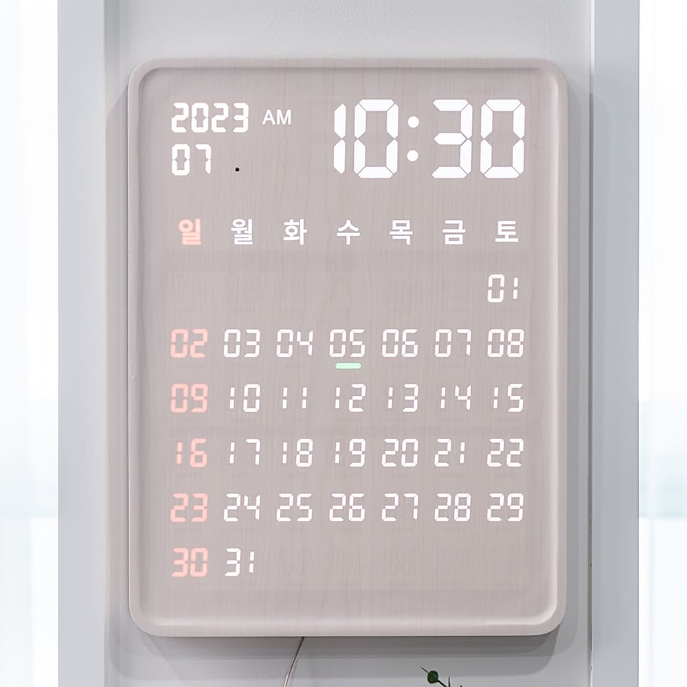 플라이토 와이파이 홀릭 전자달력 LED 벽시계
