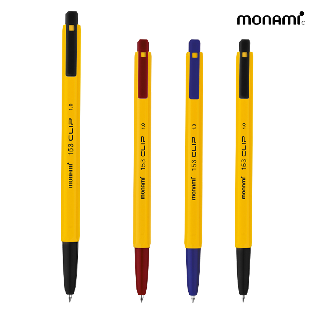 모나미 153 클립펜 1.0mm // 일체 클립