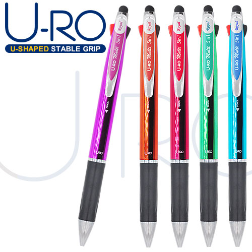 로얄 유로 멀티 5in1 그립 터치펜UV 볼펜
