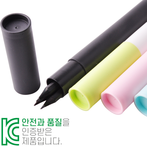 흑목 육각 미두 연필 3P 바닐라 원통 세트