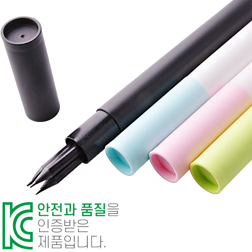 인젝션 흑목 원형 지우개 연필 3P 원통 세트