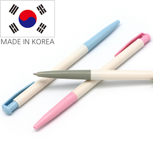 샤인 불투명 노크펜 볼펜 // 국산