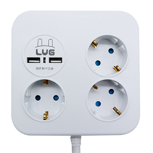 러그박스 사각큐브 USB 여행용 멀티탭