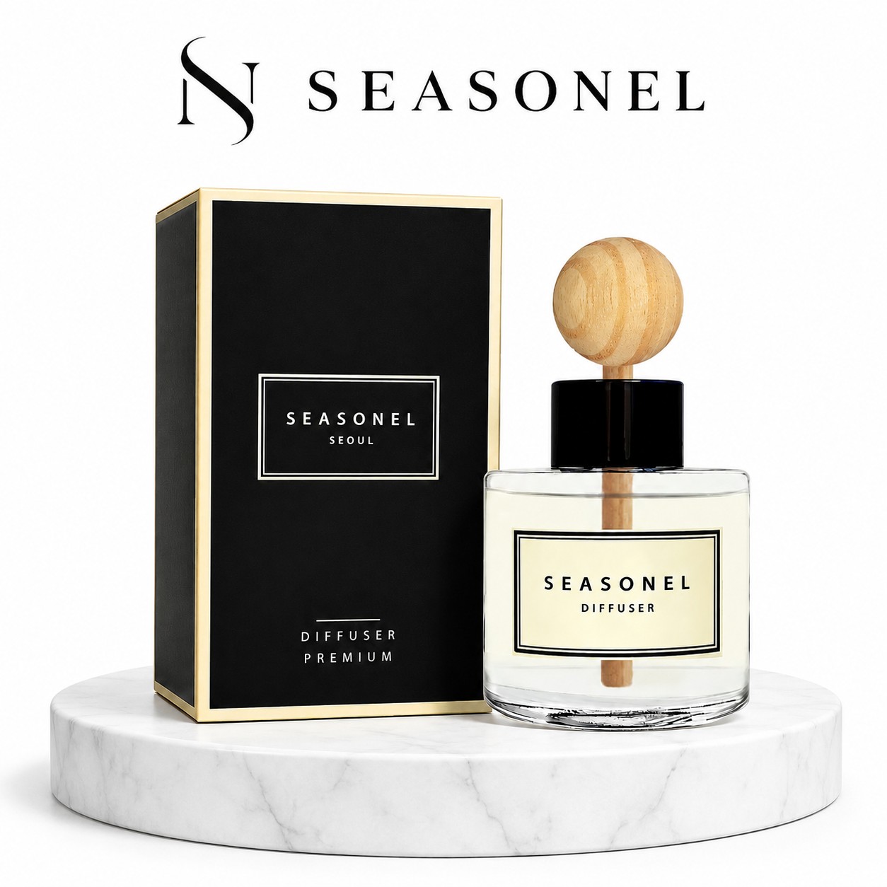 NEW 시즈넬 차량용 선물세트 디퓨저 50ml 우드볼