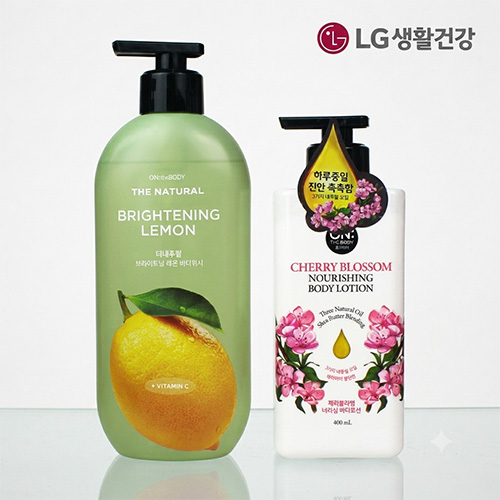 LG생활건강 바디워시 레몬 480ml + 바디로션 400ml 2종세트