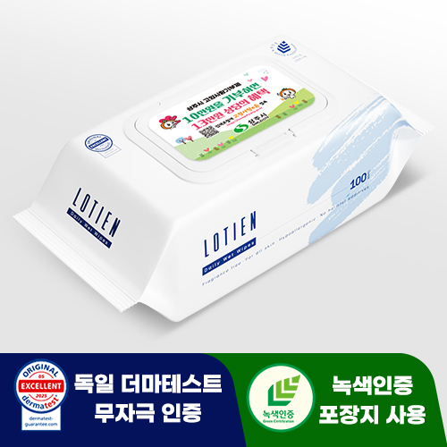로티엔 데일리 블루 35g 플레인 물티슈 (100매)