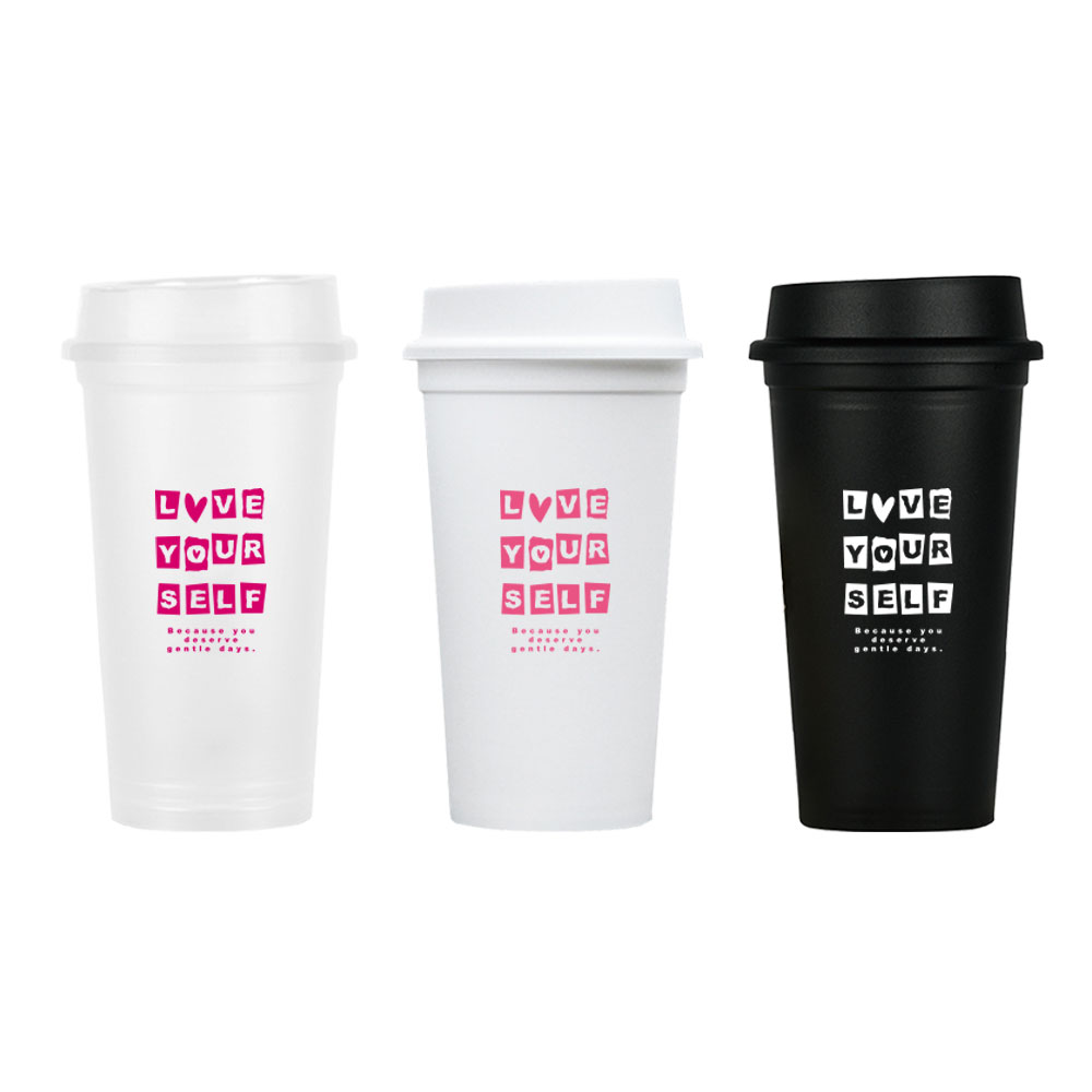 티스카페 리유저블 텀블러 베이직캡 500ml PP