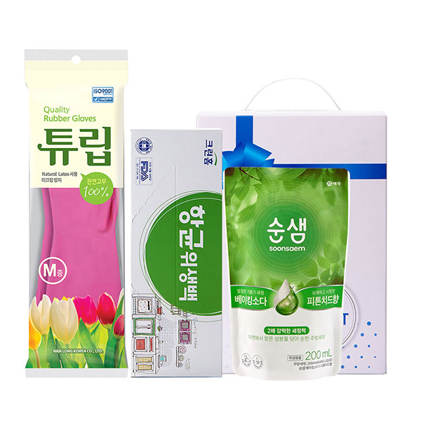 애경순샘 항균위생백 고무장갑(3종)