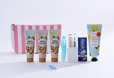 LG생활건강 여행용세트 98호, 아르간 샴푸, 린스, 바디, 페리오 치약20g, 미니칫솔, 비누 , 비누 곽, 면도기, 아트릭스 핸드크림60g+고양이파우치