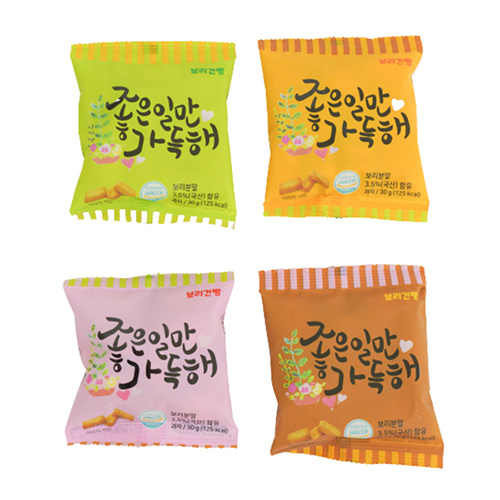 정든식품 미니 보리건빵-좋은 일만 가득해
