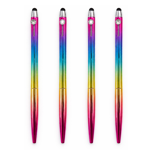 무지개 보석 UV 터치 볼펜 0.7mm
